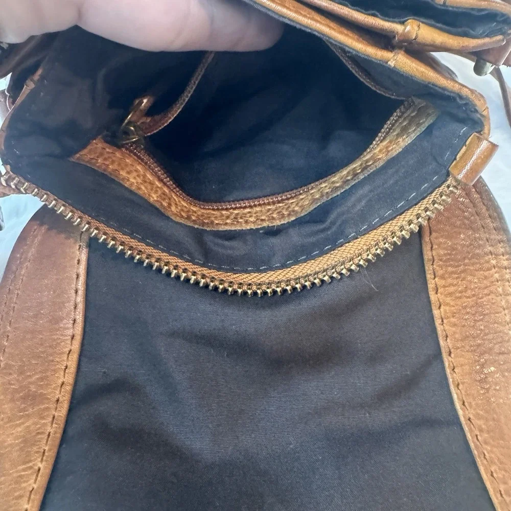 Oak & Tan Super Soft Brown Leather Crossbody Bag Small Phone Purse Wallet